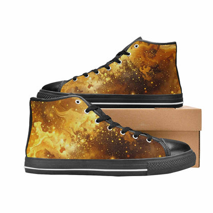 MEN'S Galaxy Art - High Top Canvas Dark Academia Custom Shoes