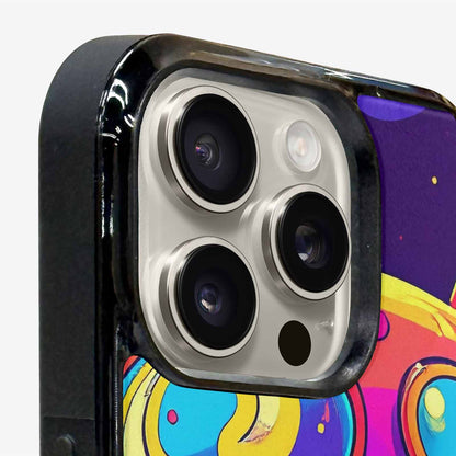 iPhone 15 Pro Max Case — Alien Ufo Cartoon Art Pattern Groovy, Custom Print Case Cover