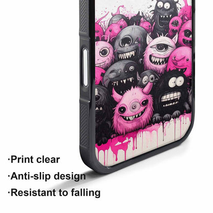 iPhone 17 Pro Max Case — Monsters (general) Black &amp; Cartoon Cute, Custom Phone Case