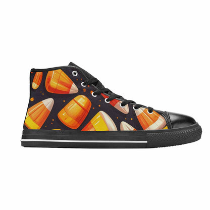 MEN'S Halloween Candy Corn High Top Canvas Dreamcore Shoes