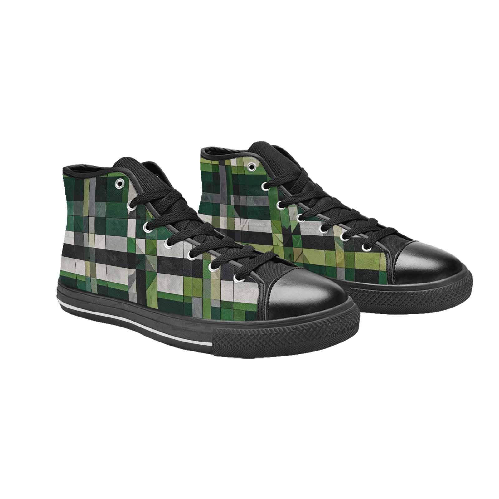 MEN'S Aromantic Flag Color High Top Canvas Dreamcore Custom Sneakers