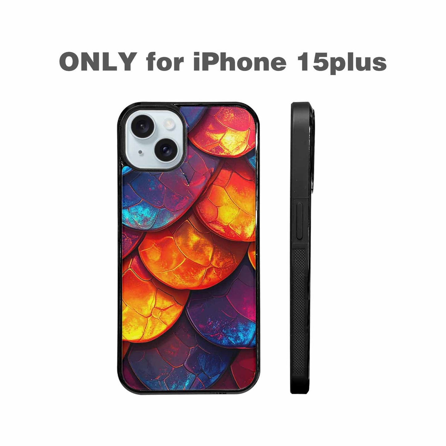 iPhone 15 Plus Case — Snake Print Dark Seamless Pattern Vibrant, Personalized Phone Case