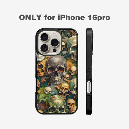 iPhone 16 Pro Case — Skulls Camoskulls Pattern Hu Avd, Personalized Phone Case