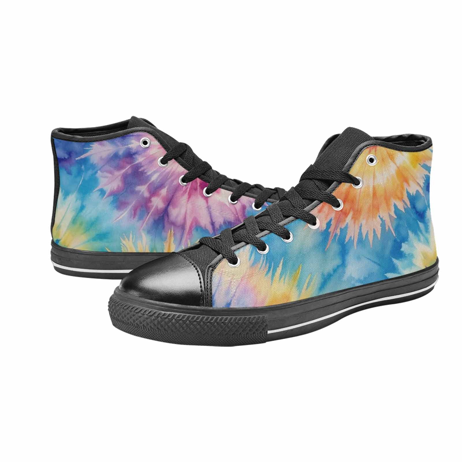 MEN'S Tie Dye Swirl High Top Canvas Surreal Sneakers