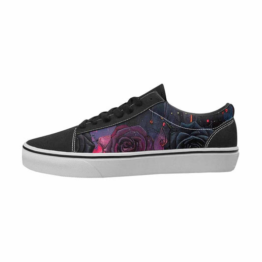 MEN'S Gothic Roses Canvas Statement Wallpaper Art Custom Shoes