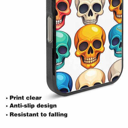 iPhone 15 Pro Max Case — Vibrant Skull Seamless, Customized Protective Case