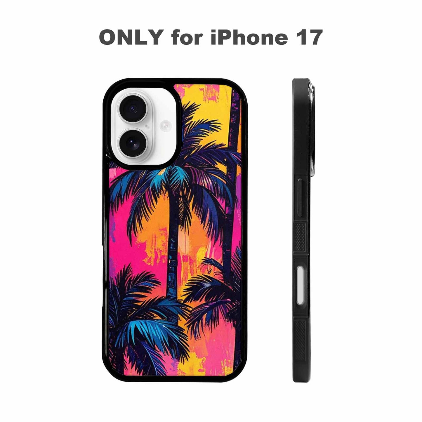 iPhone 17 Case — Chrome Bling Palm Original Art, Custom Made Phone Cover