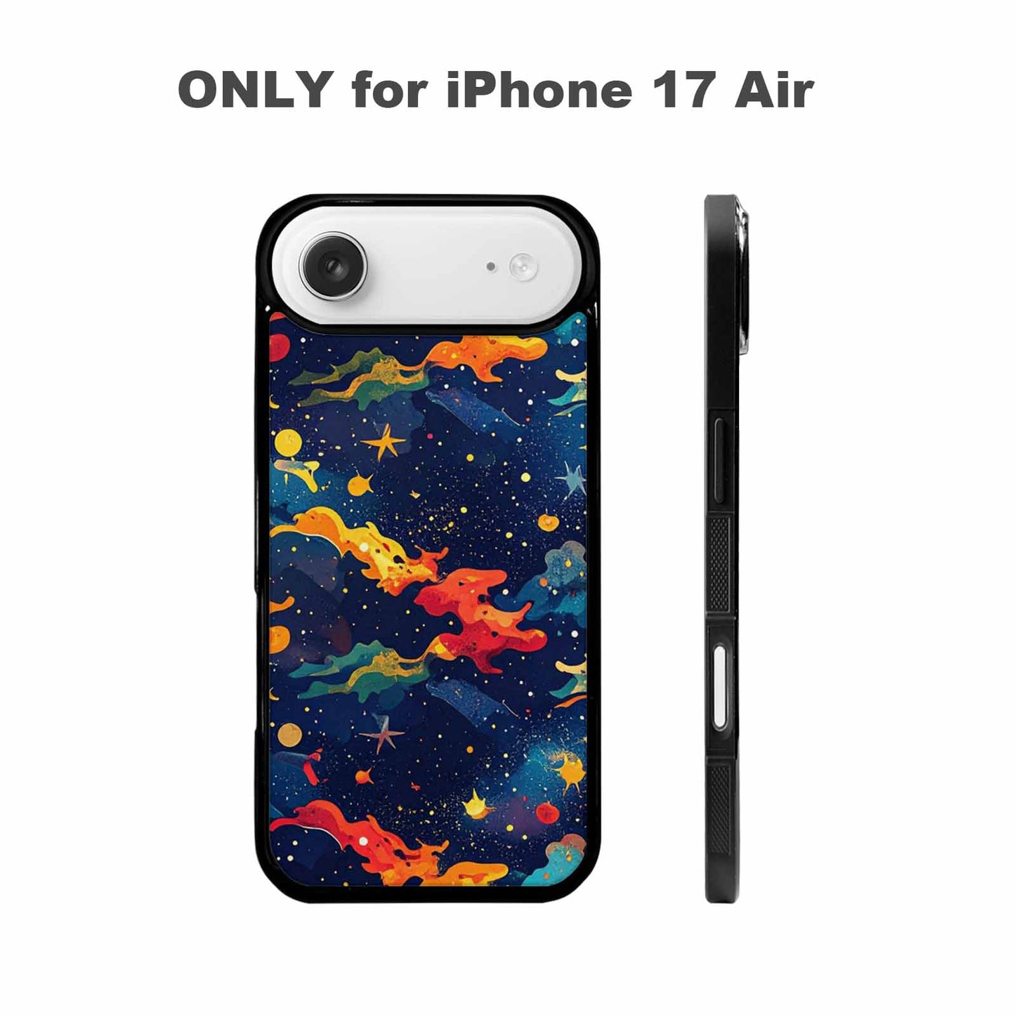 iPhone 17 Air Case — Cosmic Camo Harmony Galaxy Space, Personalized Phone Case