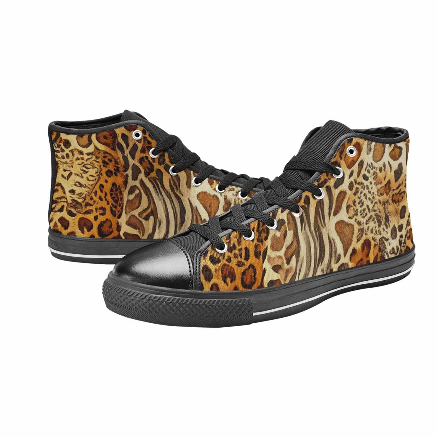 MEN'S Animal Print High Top Canvas Cottagecore Sneakers