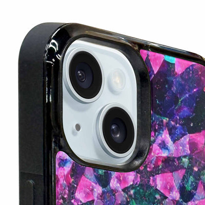 iPhone 15 Plus Case — Crystal Mandala Art Seamless Pattern Vibrant, Custom Made Phone Cover