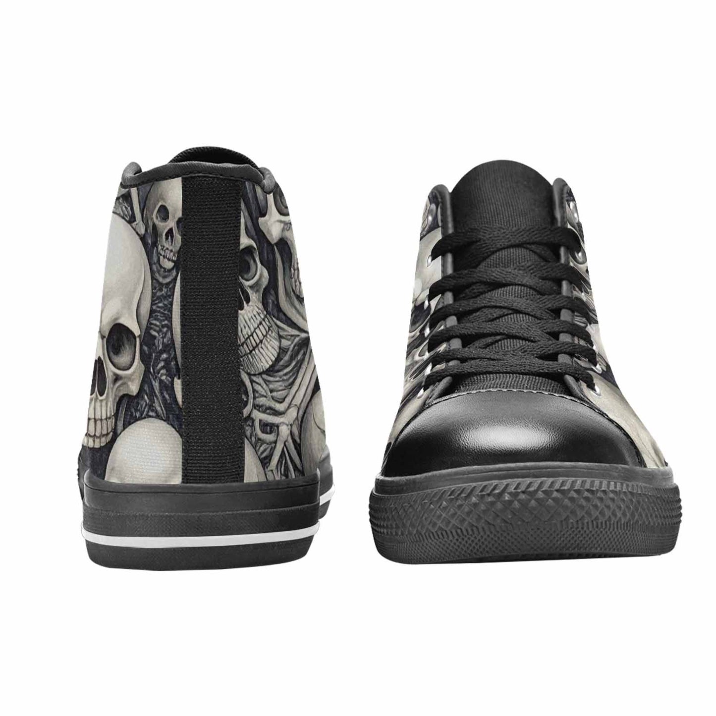 WOMEN'S Skulls - Classic High Top Canvas Aesthetic Custom Sneakers