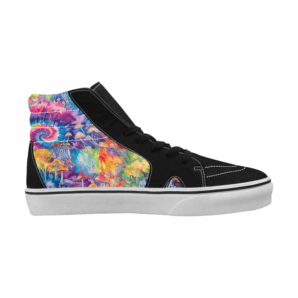 MEN'S Mushrooms  Tie Dye High Top Canvas Surreal Shoes
