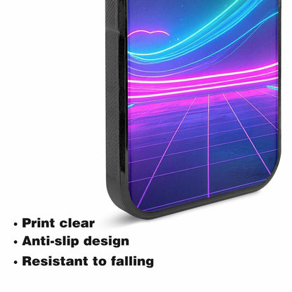 iPhone 15 Case — 1980s Neon Cartoon Art Pattern, Custom Art Phone Cover