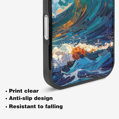 iPhone 16 Case — Wave Crest Splash Wave Crest Splash, Custom Art Phone Cover