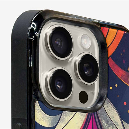iPhone 16 Pro Max Case — 1970s Disco Cartoon Art Pattern, Original Design Phone Case