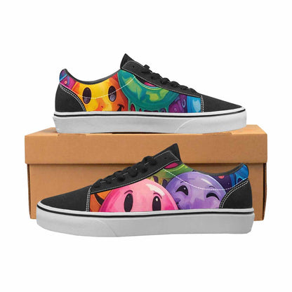 WOMEN'S Smiley Facessmiley Faces  Lace-Up Canvas Aesthetic Shoes