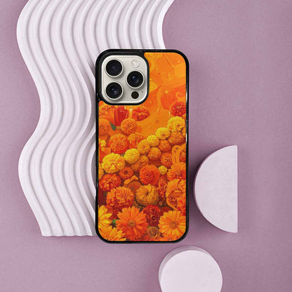 iPhone 16 Pro Max Case — Marigold Day Of The Dead Marigold, Custom Print Case Cover