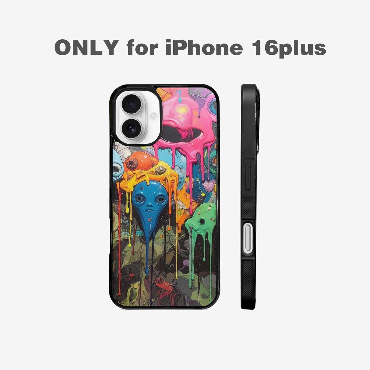 iPhone 16 Plus Case — Aliens Camomelting Aliens Patt 5xk Personalized, Custom Designed Case Cover