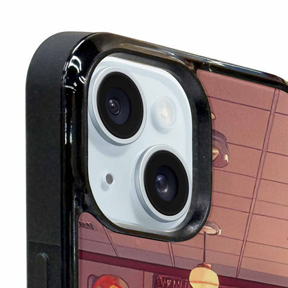 iPhone 15 Plus Case — 1950s Diner Cartoon Art Pattern, Unique Phone Case Design