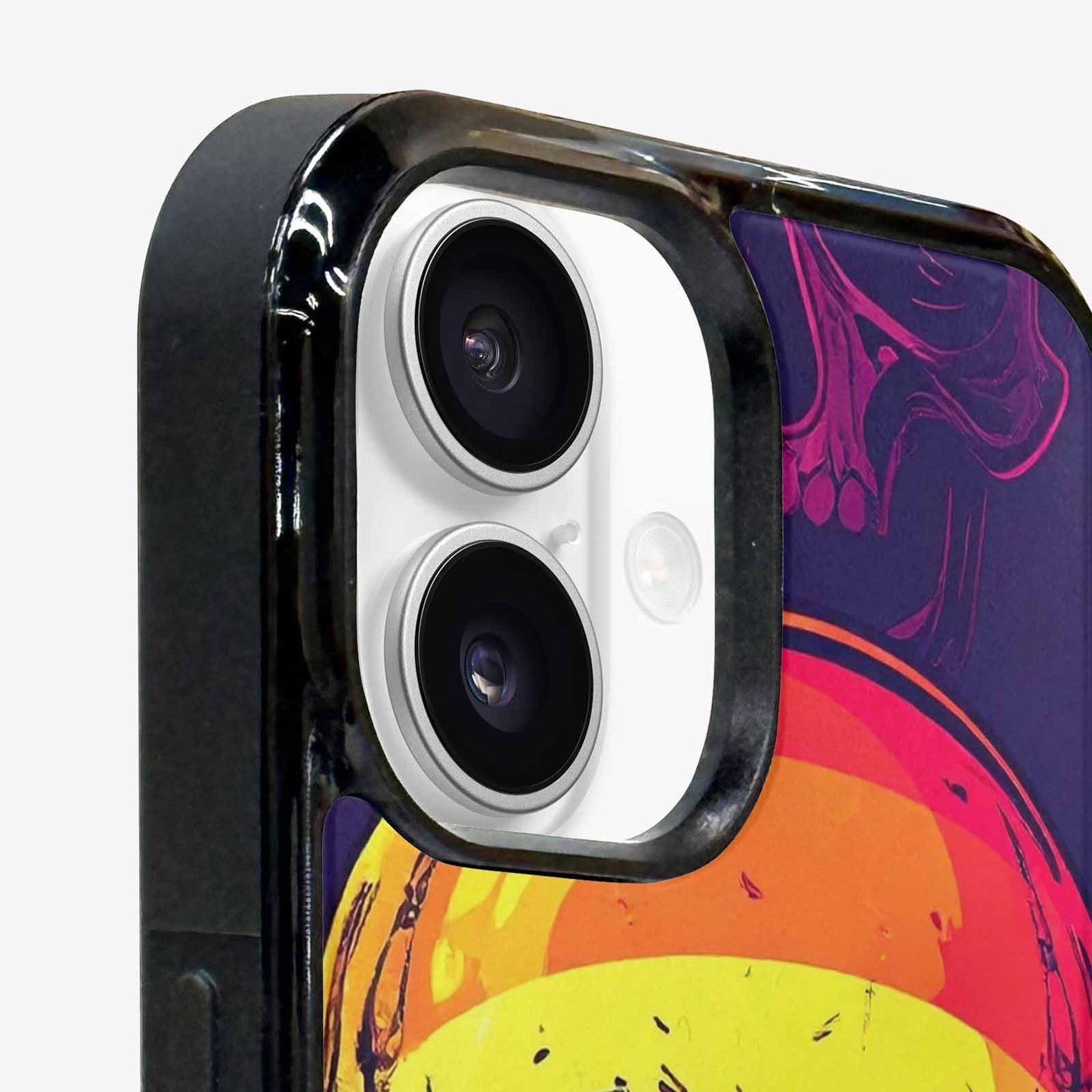 iPhone 16 Plus Case — Pride Flag Skulls Seamless Pattern Vibrant, Customized Protective Case