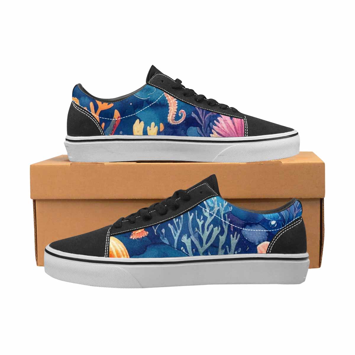 MEN'S Fish Scale Coral Canvas Lace-Up Y2K Shoes
