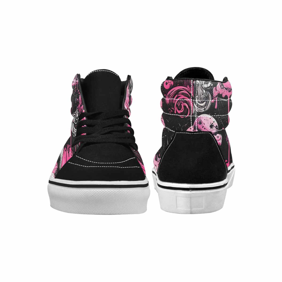 MEN'S Ice Cream Motif High Top Canvas Vibrant Chaos Custom Sneakers