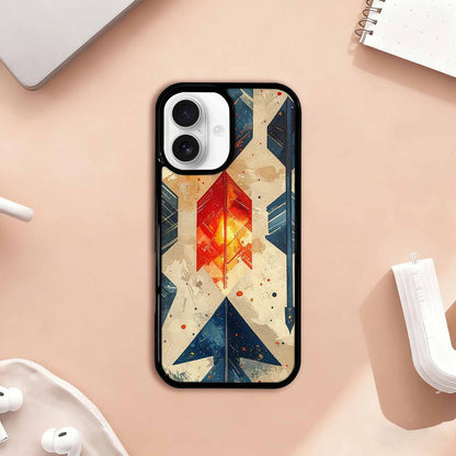 iPhone 17 Case — Glowing Americana Arrow Original Art, Unique Phone Case Design