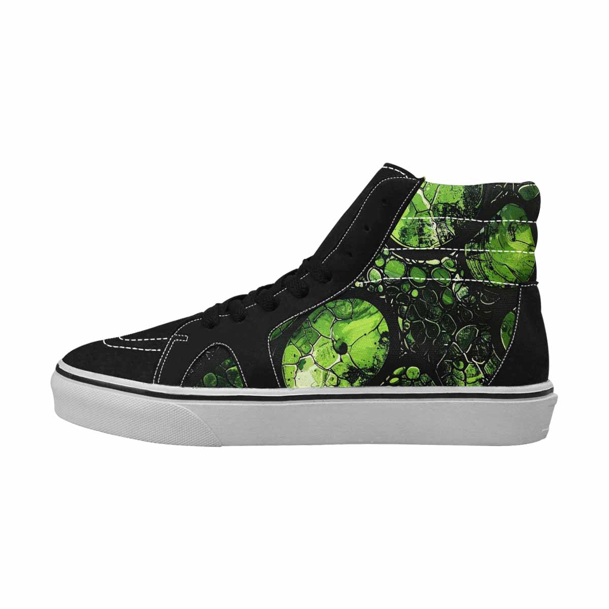 MEN'S Reptile Scale High Top Canvas Grunge Custom Shoes