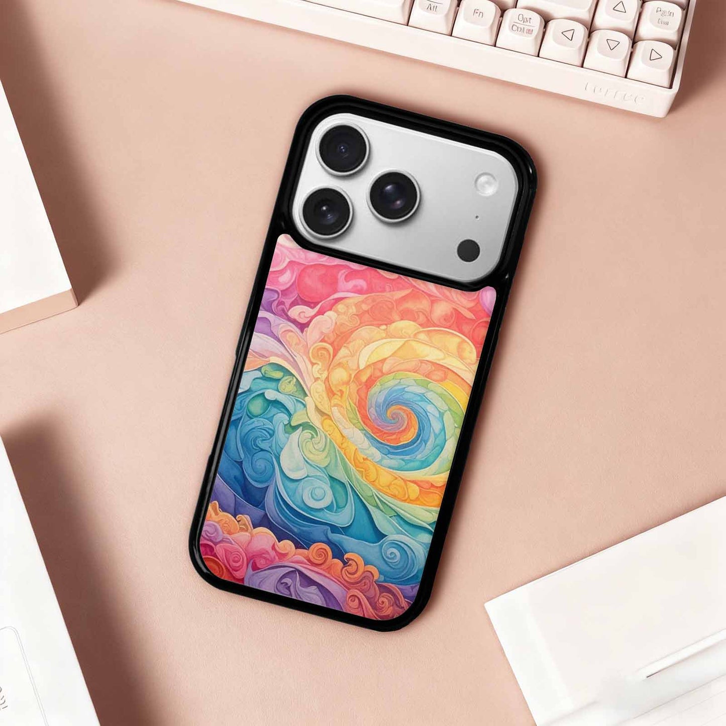 iPhone 17 Pro Case — Tie Dye Swirls Tie Dye Tie, Unique Phone Case Design