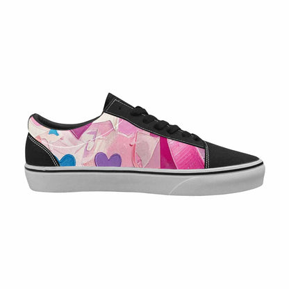 WOMEN'S Transgender Pride Flag Lace-Up Canvas Kaleidoscope Sneakers
