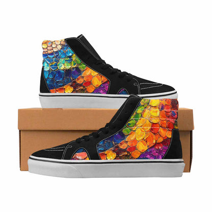 MEN'S Reptile Full Color High Top Canvas Statement Dark Academia Shoes