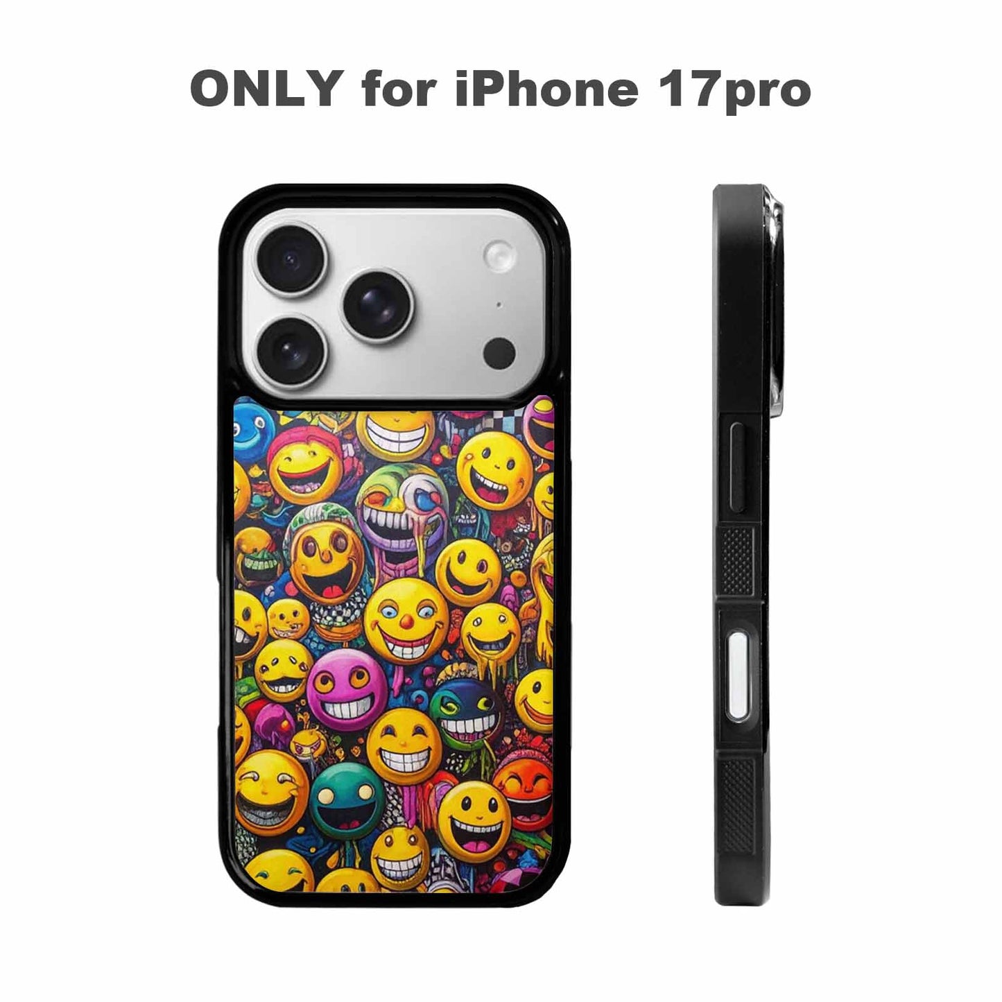 iPhone 17 Pro Case — Small Yellow Smiley Face Acid Original, Unique Phone Case Design