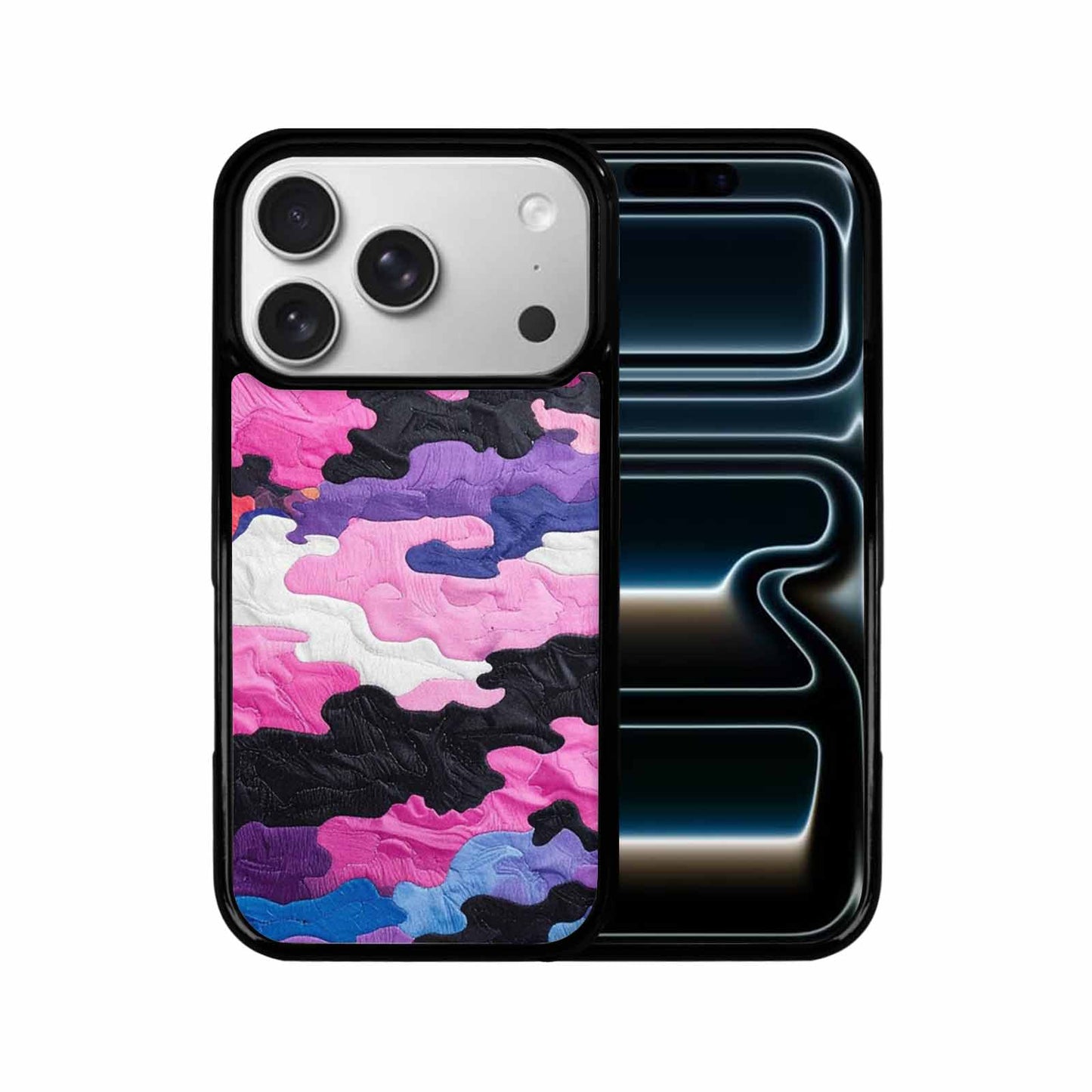 iPhone 17 Pro Case — Vivid Camo Genderfluid Pride Camo, Custom Print Case Cover