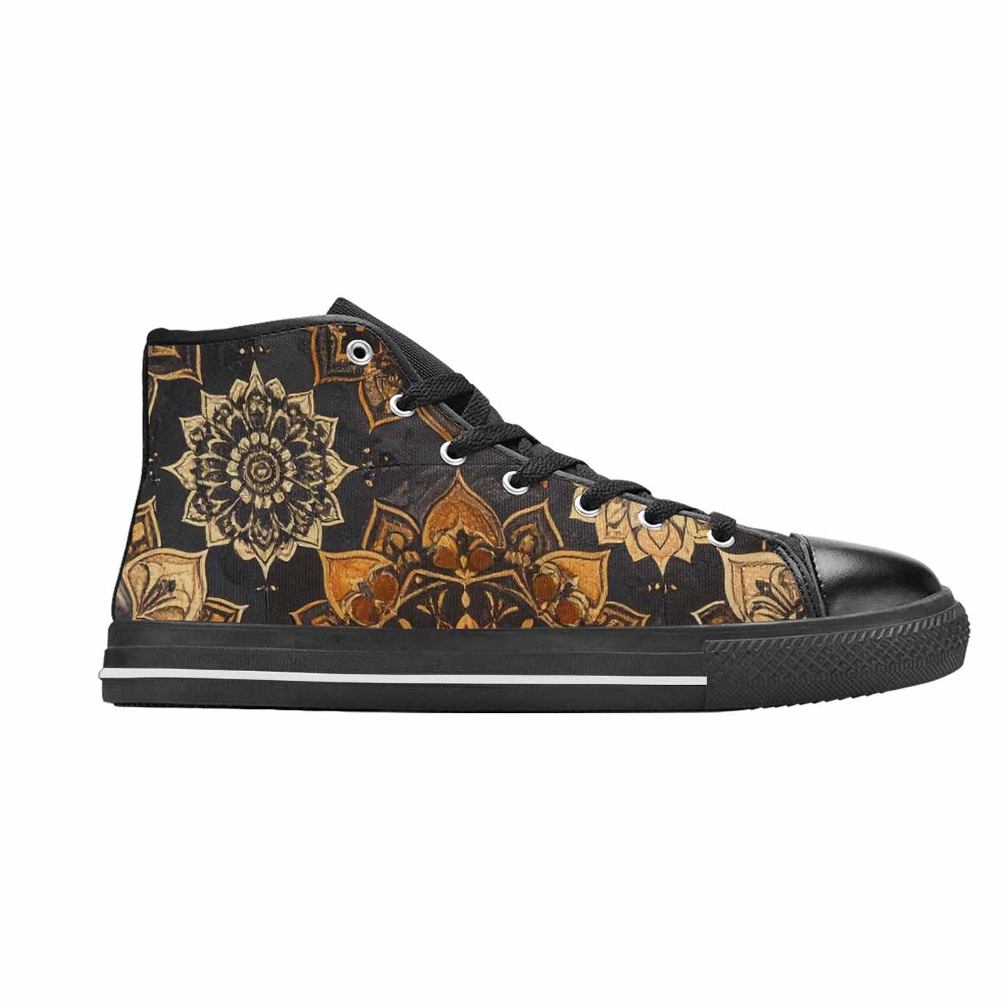 MEN'S Mandala High Top Canvas Y2K Custom Shoes