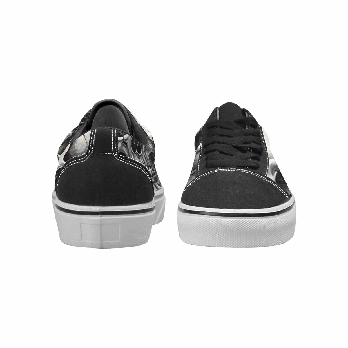 WOMEN'S Skulls - Classic Canvas Lace-Up Neon Fantasy Custom Sneakers