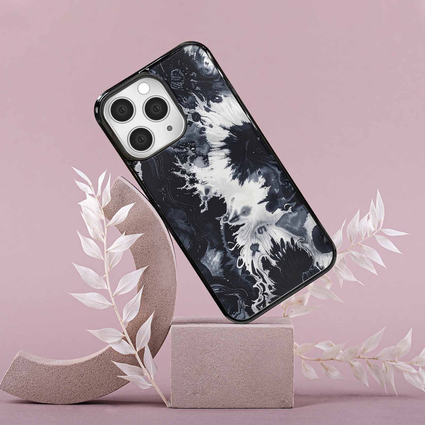 iPhone 15 Pro Max Case — Black White Animal Print, Custom Made Phone Cover
