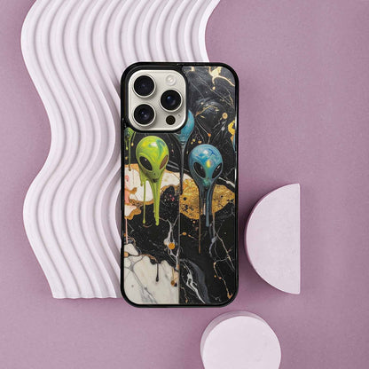 iPhone 16 Pro Max Case — Aliens Marblemelting Aliens Pa F3p, Custom Phone Case