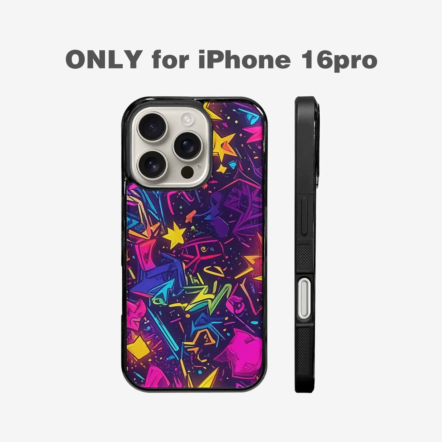 iPhone 16 Pro Case — 80s Retro Motif 80s Retro Motifs, Custom Made Phone Cover