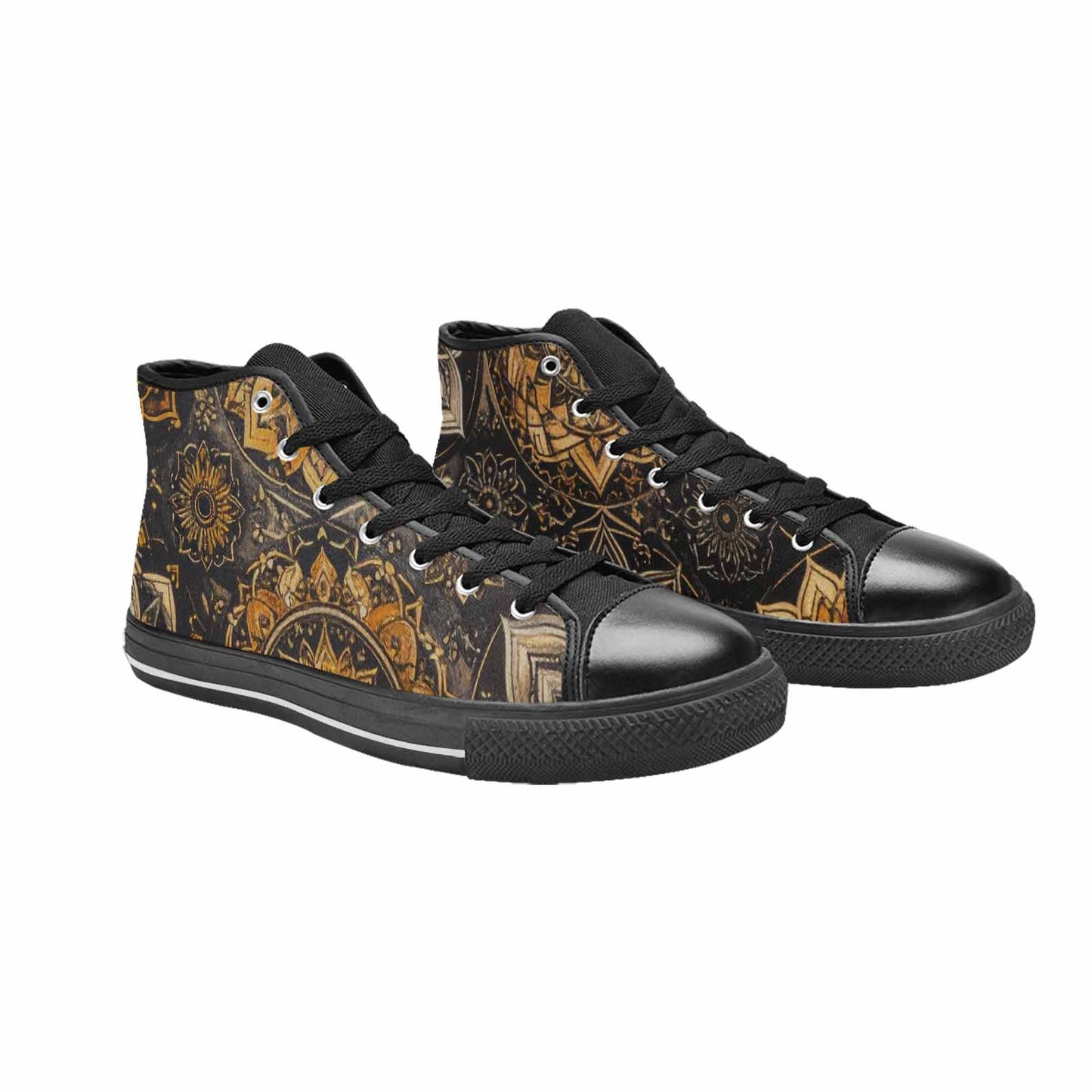 WOMEN'S Mandala High Top Canvas Wallpaper Art Custom Shoes