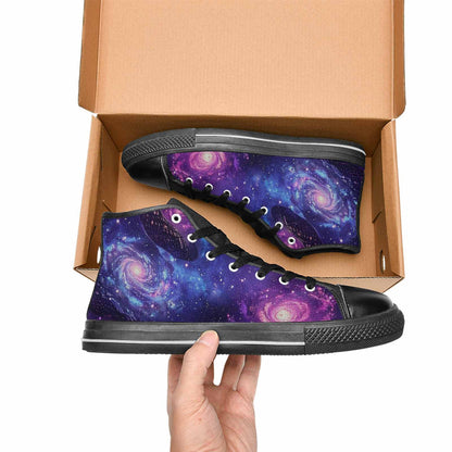 WOMEN'S Galaxy Snake Print High Top Canvas Aesthetic Sneakers