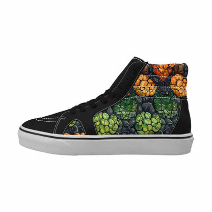 MEN'S Snake Skin Reptile High Top Canvas Surreal Custom Shoes