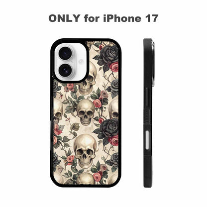 iPhone 17 Case — Skulls Roses And Skulls Gothic Skulls, Personalized Phone Case