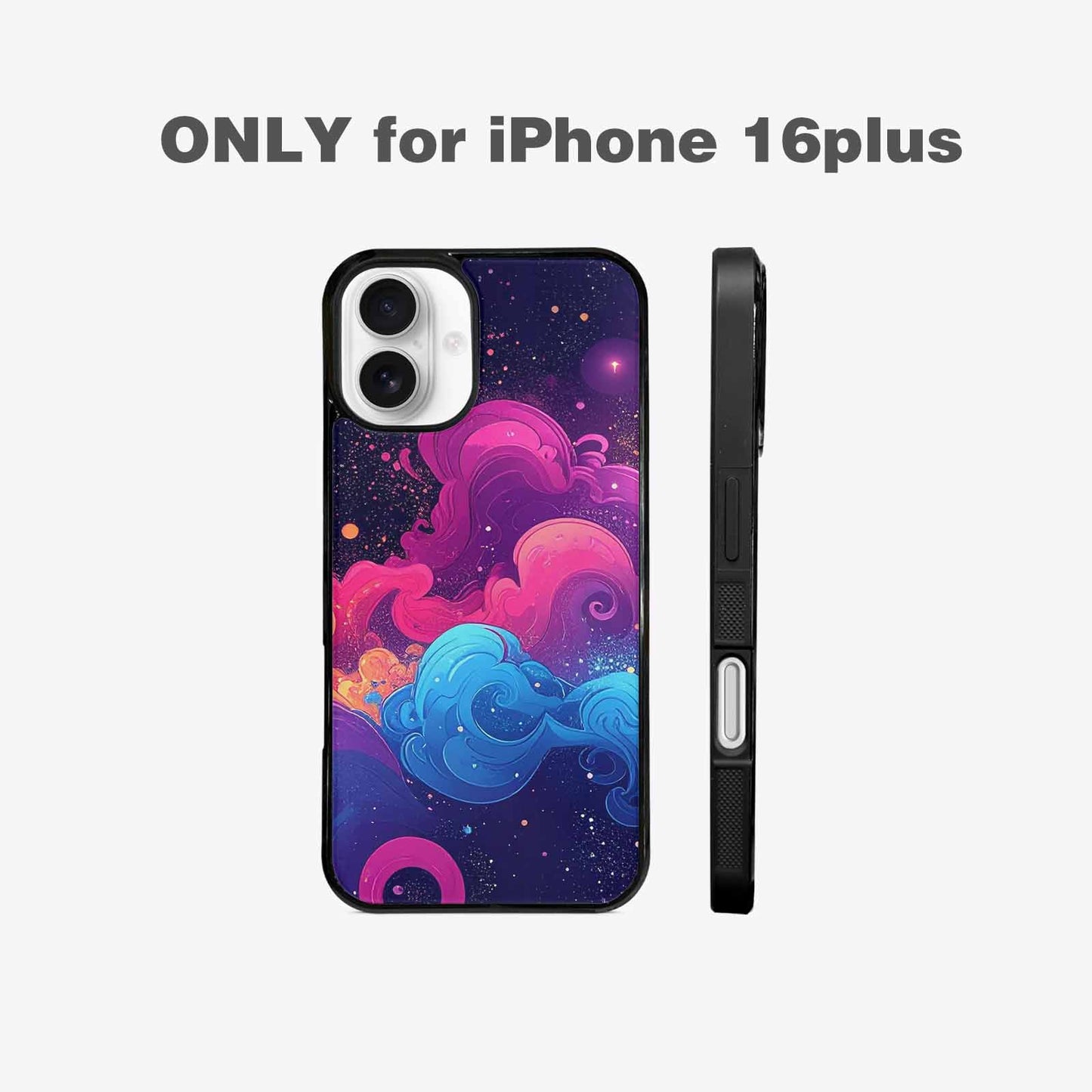 iPhone 16 Plus Case — Rose Galaxy Art Seamless Pattern Vibrant, Custom Made Phone Cover