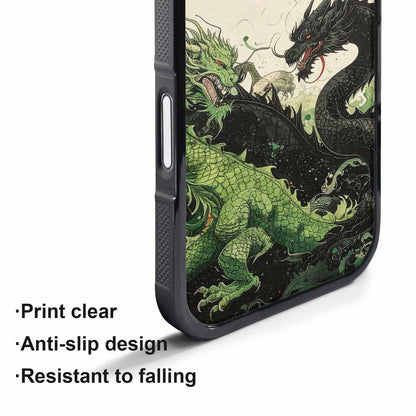 iPhone 17 Pro Max Case — Dragon Scale Black &amp; Original Art, Custom Art Phone Cover