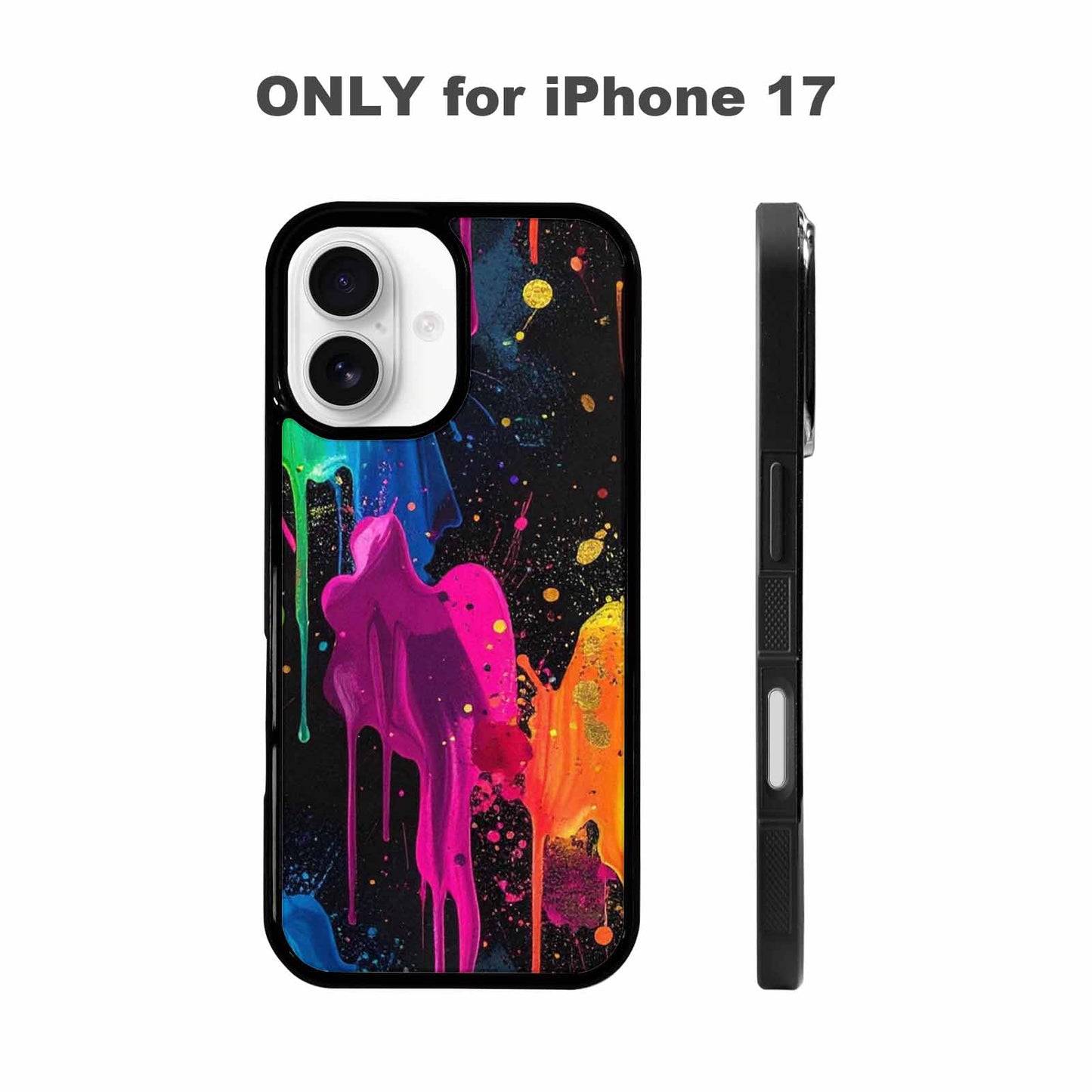 iPhone 17 Case — Small Paint Splatter Pattern, Original Art, Custom Made Phone Cover