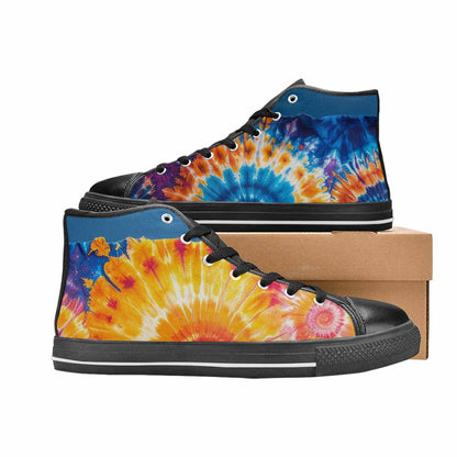 MEN'S Tie Dye Mixed Style High Top Canvas Neon Fantasy Shoes