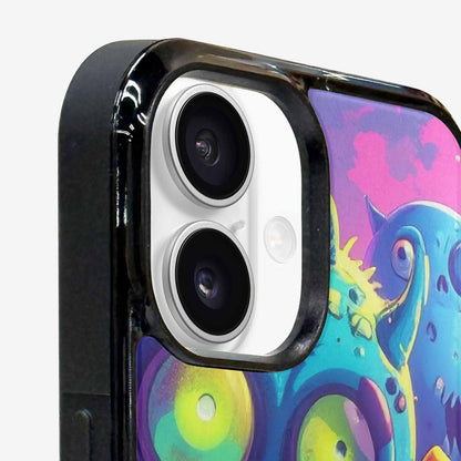 iPhone 16 Plus Case — Overlapping Endlessly No Empty Space Monsters, Original Design Phone Case
