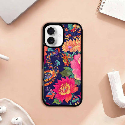 iPhone 17 Case — Floral Snake Print Floral, Custom Designed Case Cover