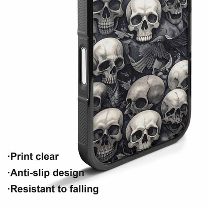 iPhone 17 Case — Skull Dark Art Gothic Print Gothic, Customized Protective Case