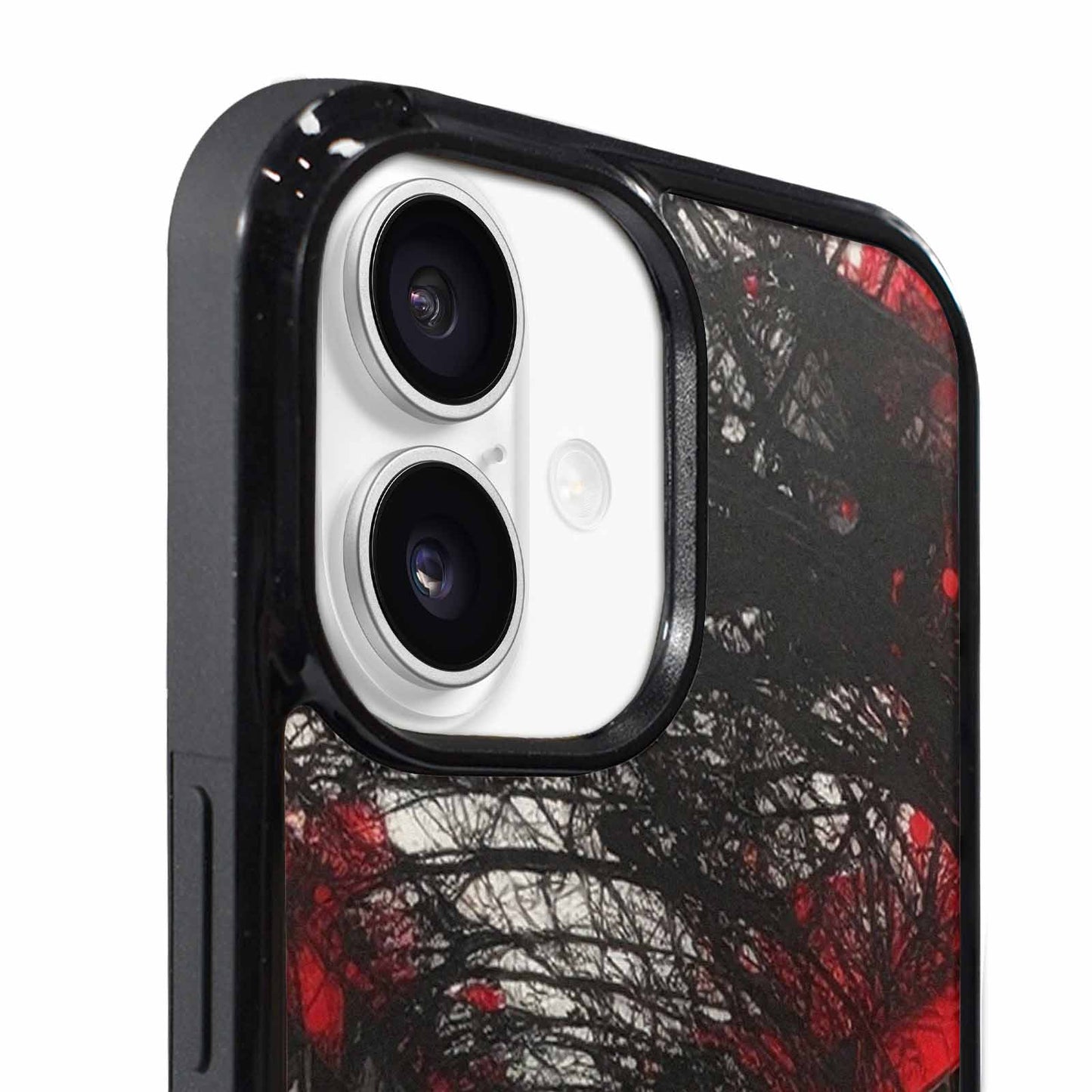 iPhone 17 Case — Black &amp; Red Ink Galaxy Space, Unique Phone Case Design